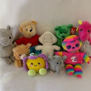 Colorful Plush Toy Set for Kids set of 9